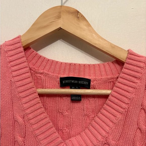 Streetwear Society Coral V-Neck Sweater Vest - Picture 2 of 3